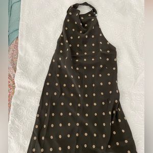 Pretty Woman dress! Banana Republic silk brown and tan polka dot dress. Size 12